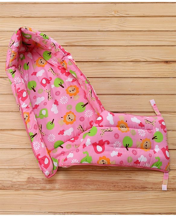 Babyhug Cotton Jungle Safari Print Sleeping Bag - Pink