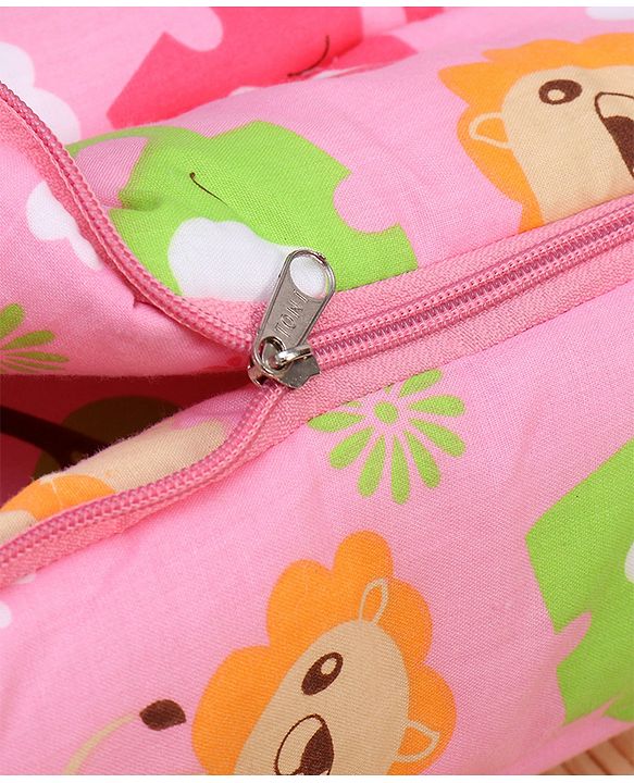 Babyhug Cotton Jungle Safari Print Sleeping Bag - Pink