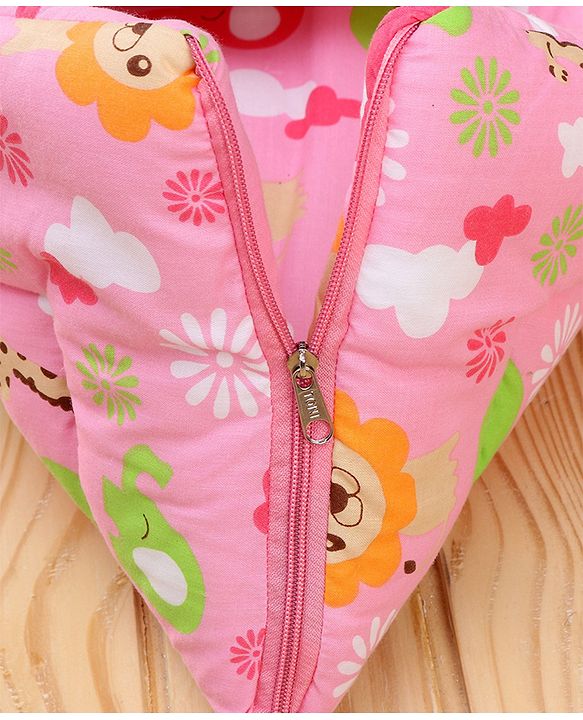 Babyhug Cotton Jungle Safari Print Sleeping Bag - Pink