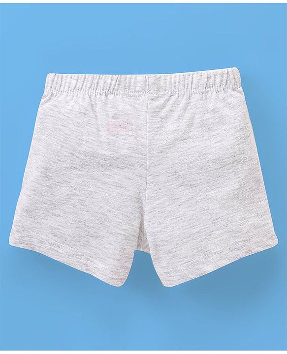 Babyhug 100% Cotton Knit Boxers Striped & Wild Animal Print Pack of 3 - Orange Grey & Blue