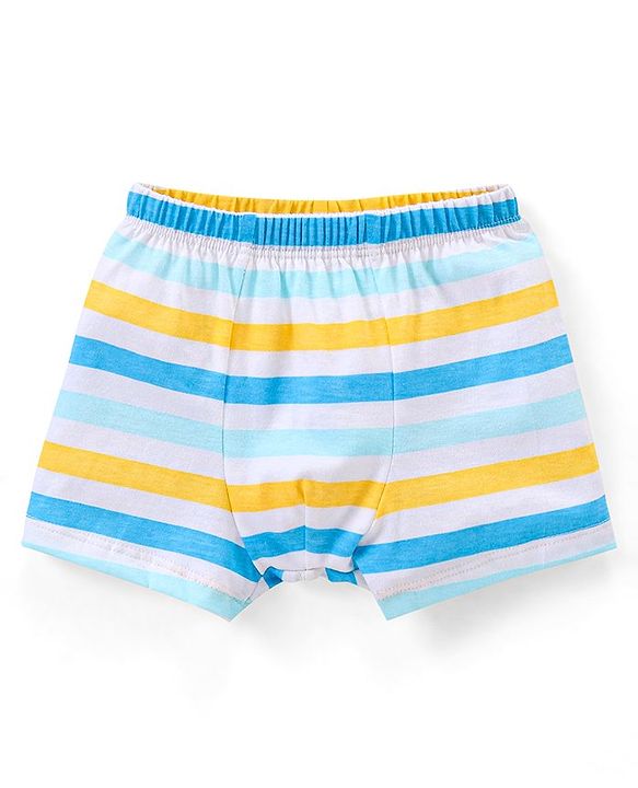 Babyhug 100% Cotton Briefs Pack of 3 Squirrel Print - Yellow & Blue