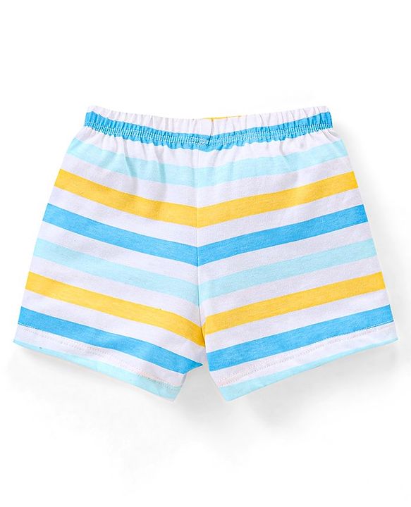 Babyhug 100% Cotton Briefs Pack of 3 Squirrel Print - Yellow & Blue
