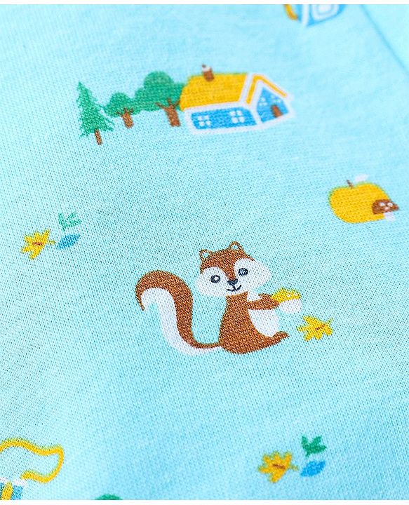 Babyhug 100% Cotton Briefs Pack of 3 Squirrel Print - Yellow & Blue