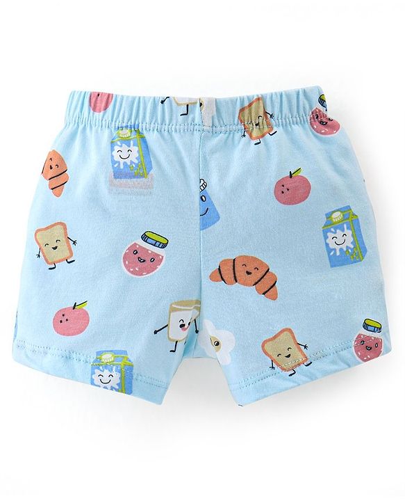 Babyhug 100% Cotton Briefs Stripes & Milkpack Print Pack of 3 - Orange White & Blue