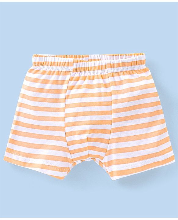 Babyhug 100% Cotton Briefs Stripes & Dino Print Pack of 3- Blue & White