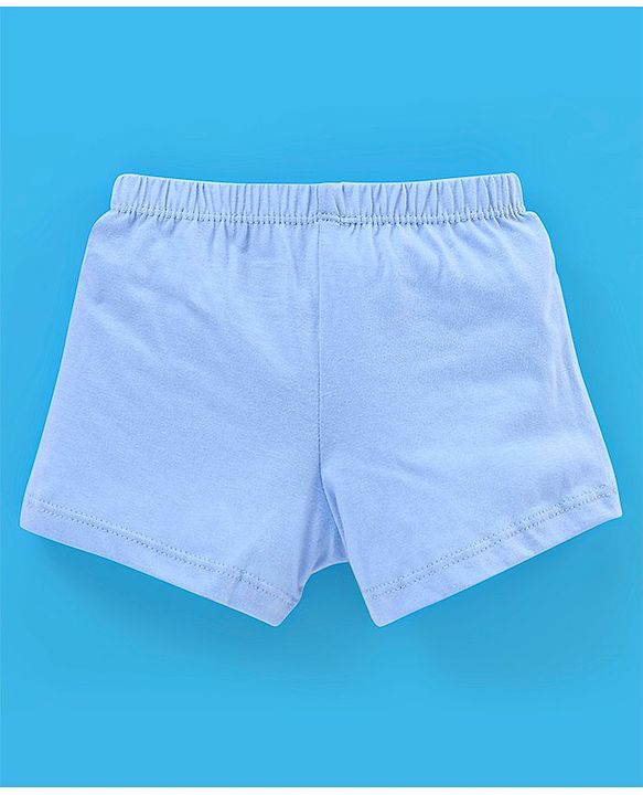 Babyhug 100% Cotton Briefs Crab Print Pack of 3 - Blue