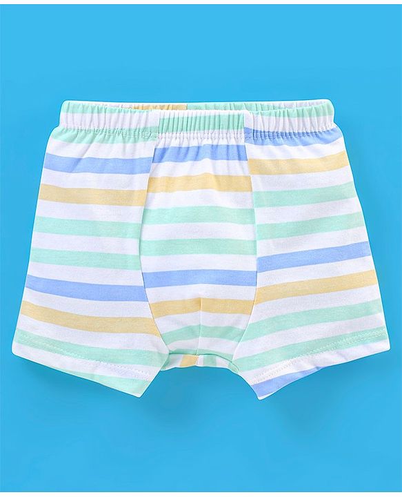 Babyhug 100% Cotton Briefs Crab Print Pack of 3 - Blue