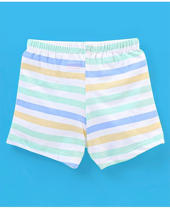 Babyhug 100% Cotton Briefs Crab Print Pack of 3 - Blue
