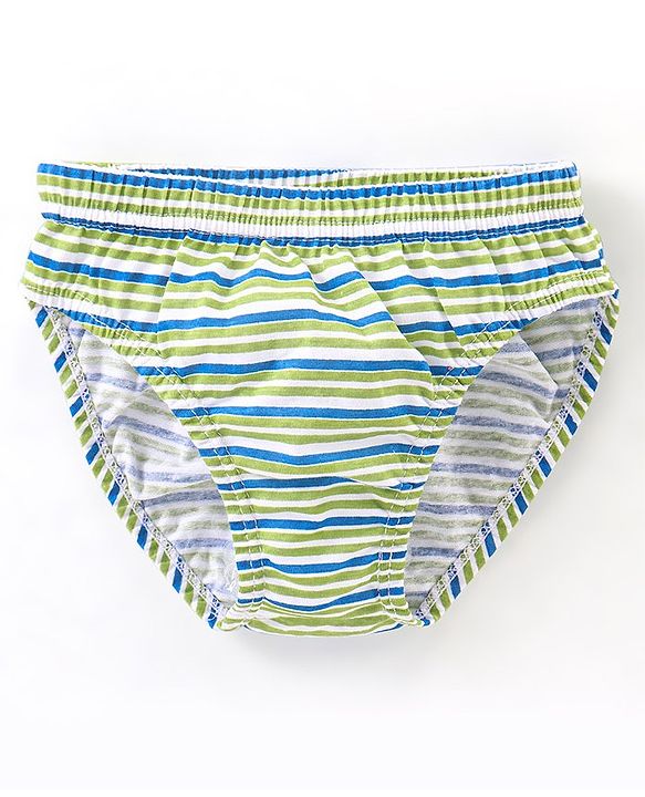 Babyhug 100% Cotton Briefs Football Print Pack of 3 - Blue & Green