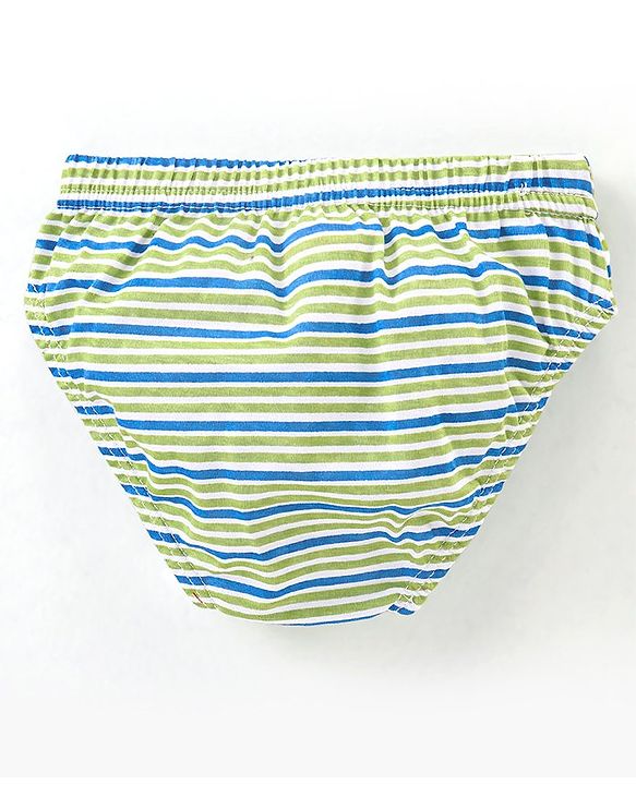 Babyhug 100% Cotton Briefs Football Print Pack of 3 - Blue & Green