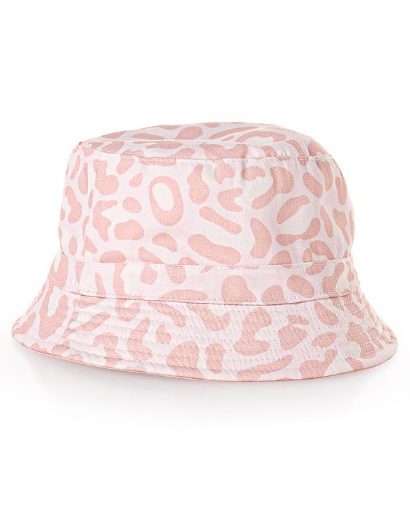 Pine Kids Cotton Bucket Cap Digital Print Pink - Diameter  22.5 cm