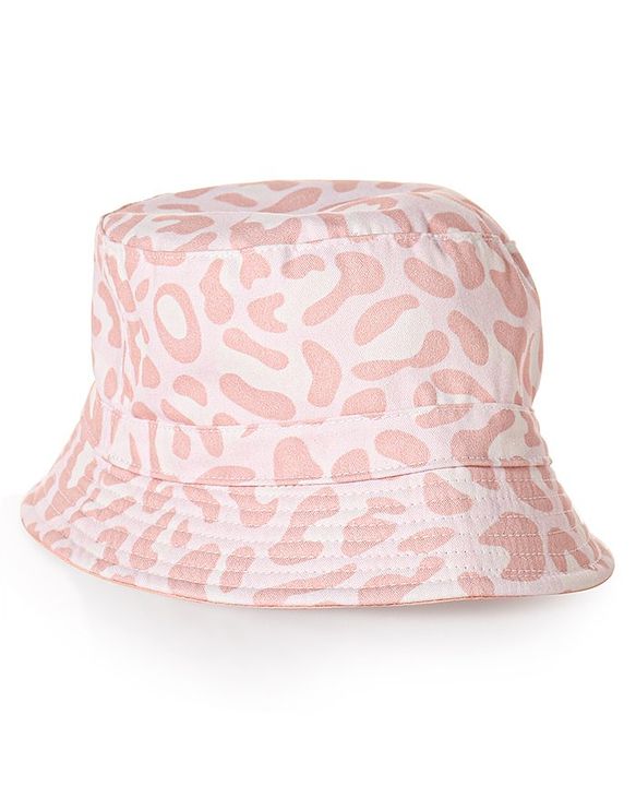 Pine Kids Cotton Bucket Cap Digital Print Pink - Diameter  22.5 cm