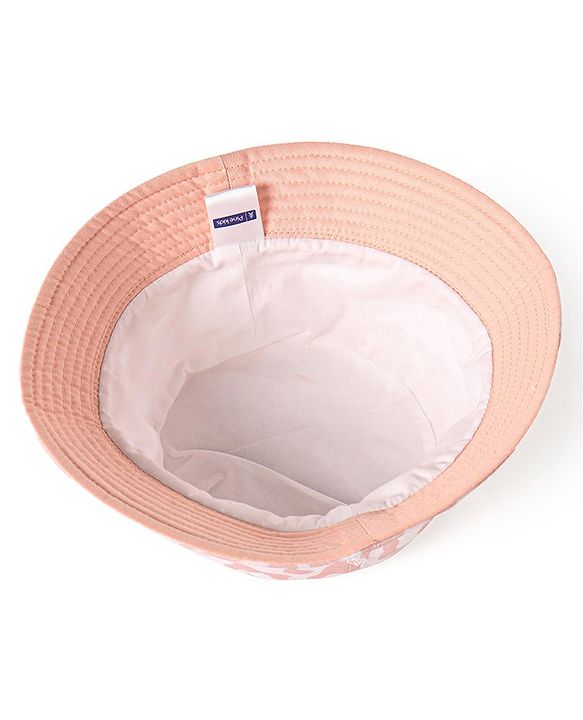 Pine Kids Cotton Bucket Cap Digital Print Pink - Diameter  22.5 cm
