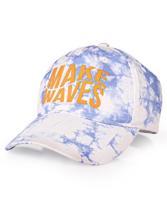 Pine Kids Tie Dye Cotton Baseball Cap Text Print Multicolor - Diameter 16.5 cm