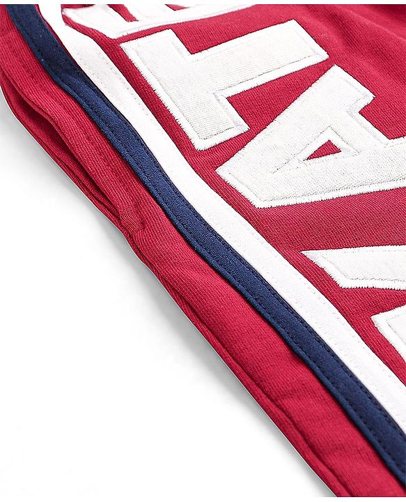 Pine Kids Cotton Knit Knee Length Shorts Skate Applique - Red