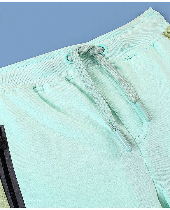 Pine Kids 100% Cotton Knit Knee Length Cut & Sew Short with Zipper - Sea Blue
