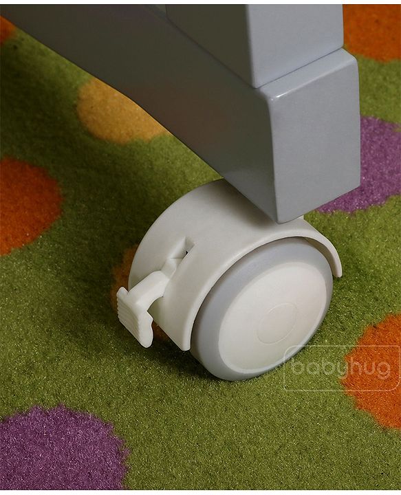 Babyhug Chester 3 in 1 Rocking Cot Cum Junior Bed With Mattress - White