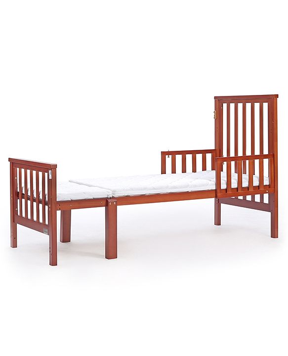 Babyhug Chester 3 In 1 Rocking Cot Cum Junior Bed With Mattress - Dark Brown