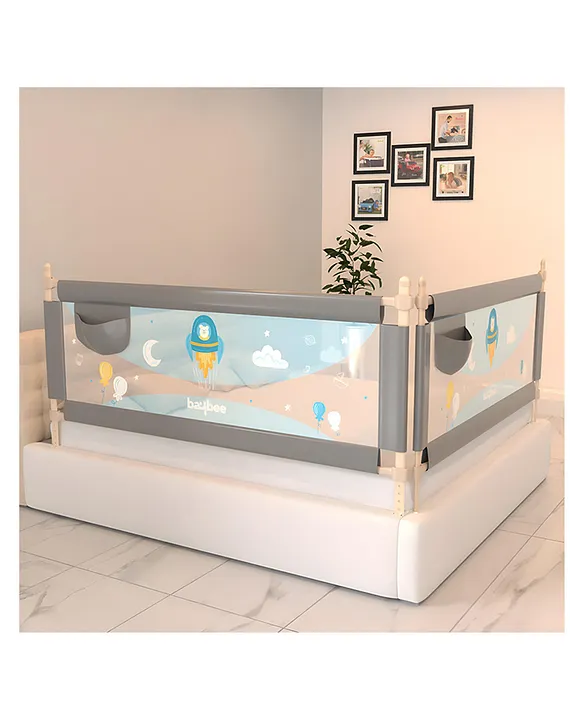 BAYBEE Baby Bed Rails Guard Barrier for Baby Kids Safety, Foldable Bed Rail  Falling Protector Fence with Adjustable Height (180x63 cm, (Pack of 2)