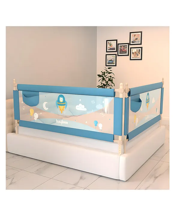 BAYBEE Baby Bed Rails Guard Barrier for Baby Kids Safety, Foldable Bed Rail  Falling Protector Fence with Adjustable Height (180x63 cm, (Pack of 2)
