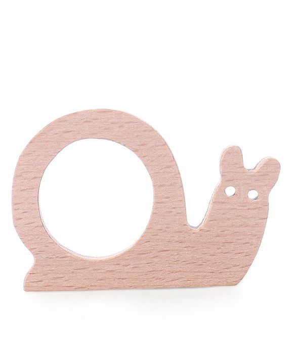 Babyhug Snail And Hippo Shaped Teether - Beige