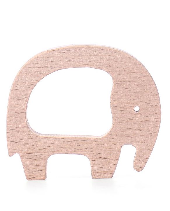 Babyhug Snail And Hippo Shaped Teether - Beige
