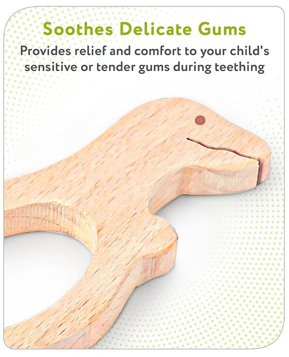 Babyhug Snail And Hippo Shaped Teether - Beige