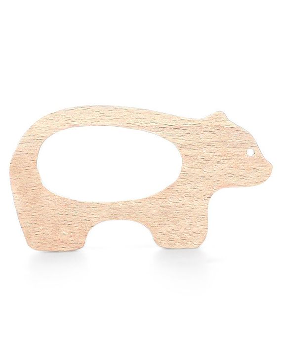 Babyhug Snail And Hippo Shaped Teether - Beige