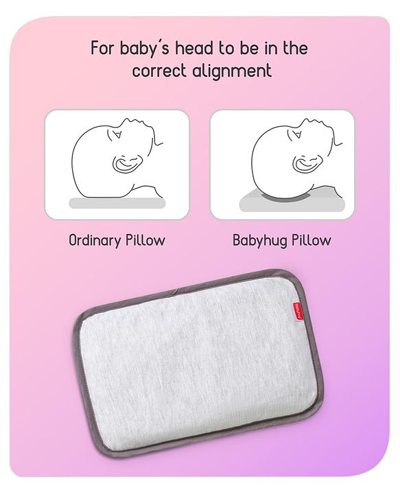 Babyhug Rai Pillow With Lavender Essential Oil- White Melange