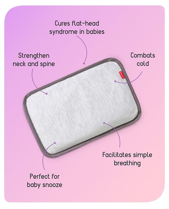 Babyhug Rai Pillow With Lavender Essential Oil- White Melange