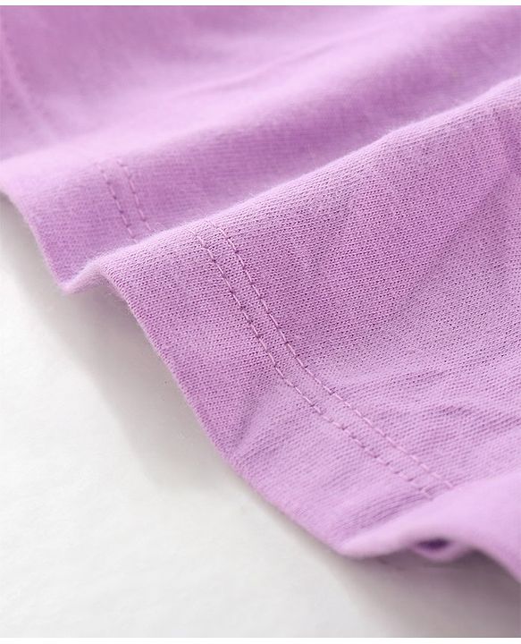Babyhug 100% Cotton Sleeveless Solid Frock With Bloomer - Lilac