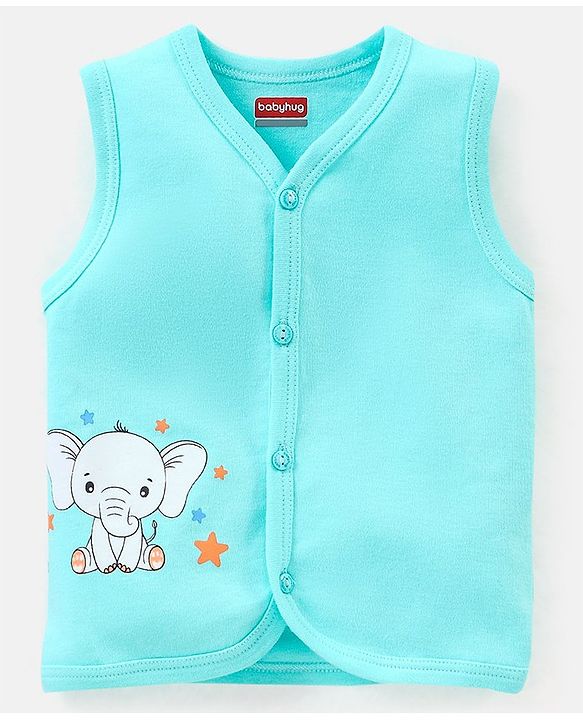 Babyhug 100% Cotton Heart Print Vests Pack of 5 - Multicolor
