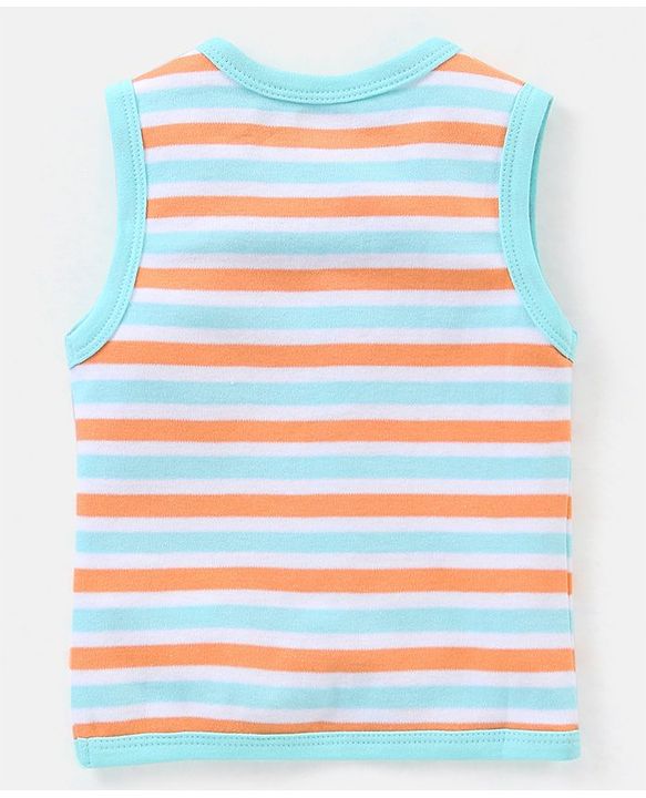 Babyhug 100% Cotton Heart Print Vests Pack of 5 - Multicolor