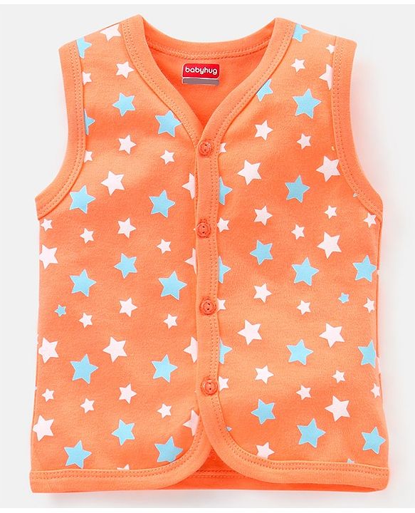 Babyhug 100% Cotton Heart Print Vests Pack of 5 - Multicolor