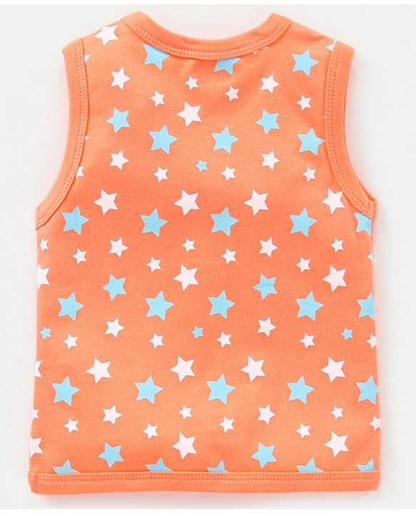 Babyhug 100% Cotton Heart Print Vests Pack of 5 - Multicolor