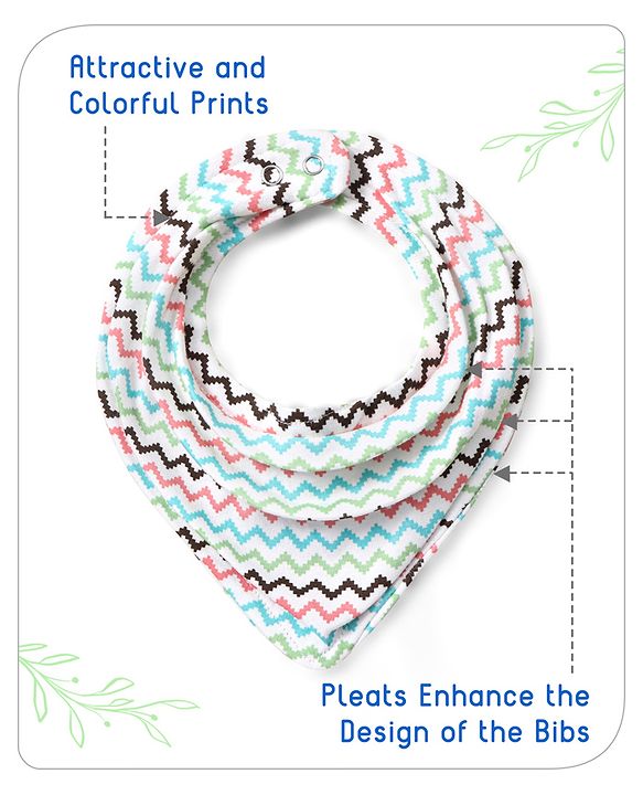 Babyhug Drool Bibs Pack of 5 - Multicolor