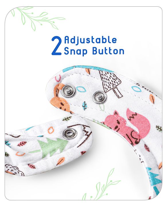 Babyhug Drool Bibs Pack of 5 - Multicolor