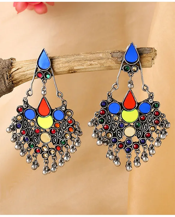 Buy Bodha - By Shivansh 18K Antique Gold Stylish Afghani Chandbali Earrings  For Women Online at Best Prices in India - JioMart.