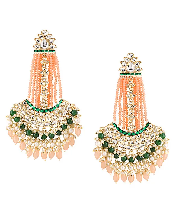 Stoned Chand Baliyan Earrings – CraftEmporio