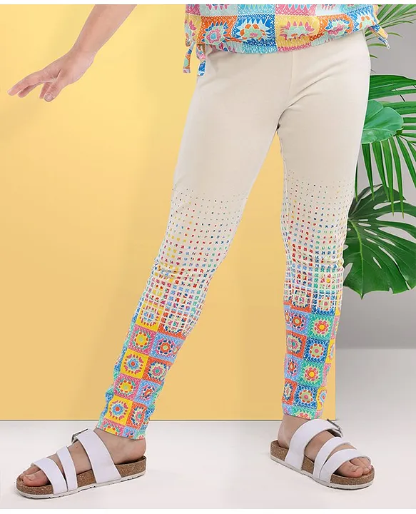 NIK & KNIT Cotton Lycra Printed Leggings for Girls | Udaan - B2B Buying for  Retailers