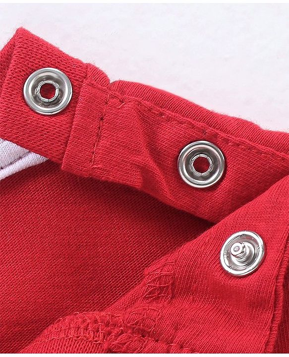 Babyhug Cotton Half Sleeves T-Shirt Text Printed - Red