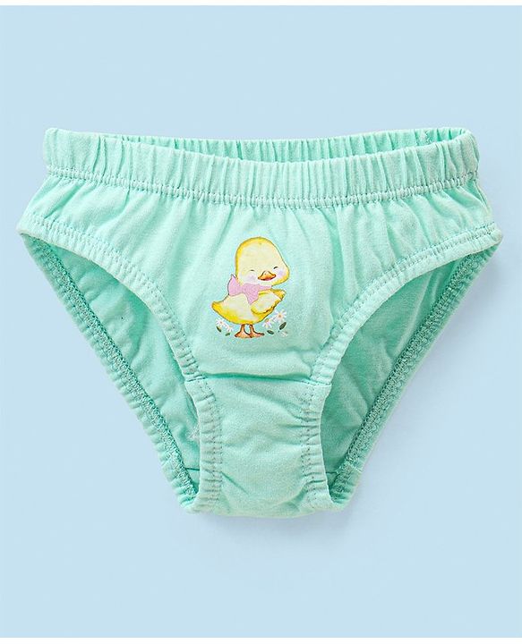 Babyhug 100% Cotton Floral & Duck Printed Panties Pack of 3 - Pink & White
