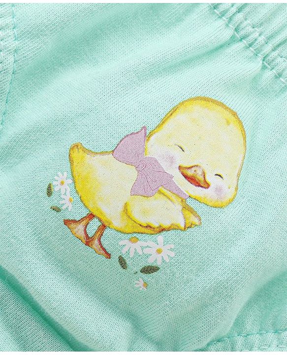 Babyhug 100% Cotton Floral & Duck Printed Panties Pack of 3 - Pink & White