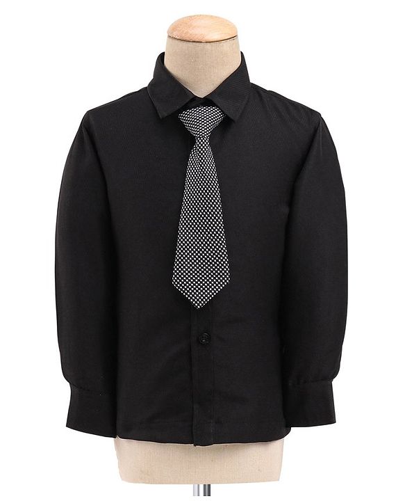 Babyhug Full Sleeves Four Way Stretch Fit Textured Party Suit With Blazer & Tie- Grey