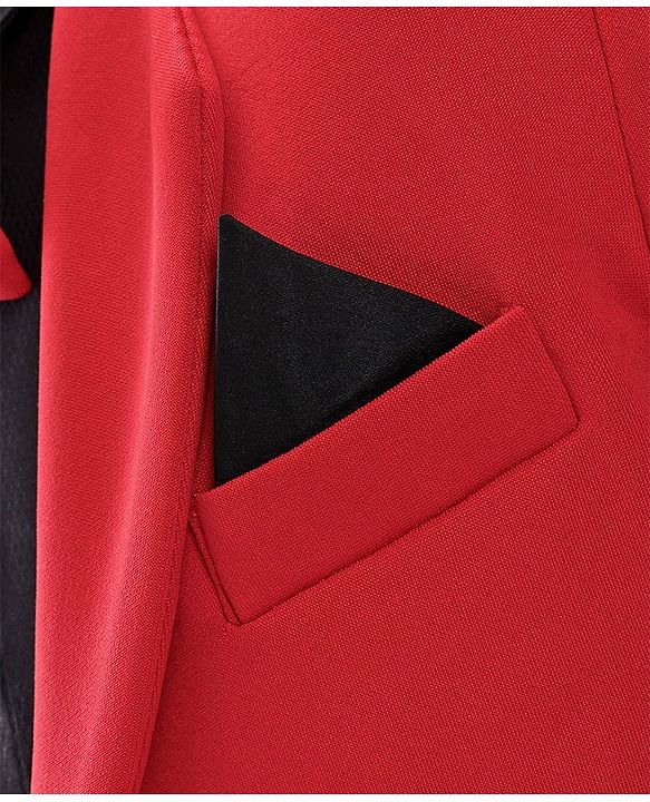 Babyhug Full Sleeves Stretch Fit Party Suit Bow - Red & Black