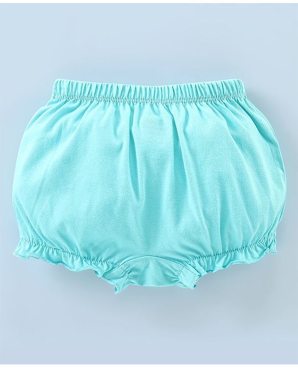 Babyhug 100% Cotton Floral Print Bloomers Pack of 3 - Pink Blue & White