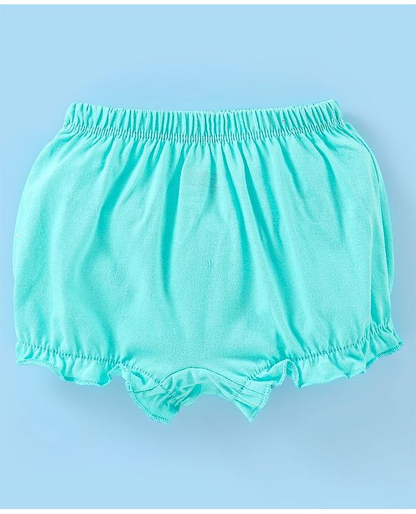 Babyhug 100% Cotton Floral Print Bloomers Pack of 3 - Pink Blue & White
