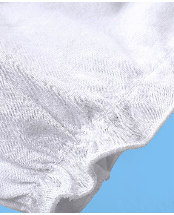 Babyhug 100% Cotton Solid Colour Bloomers Pack of 3 - White