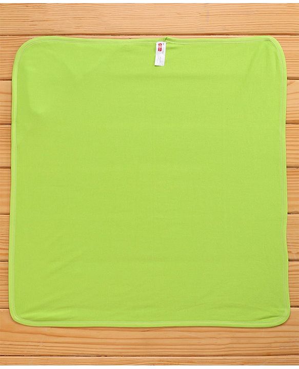 Babyhug Knitted Terry Hooded Towel Giraffe Embroidery - Green