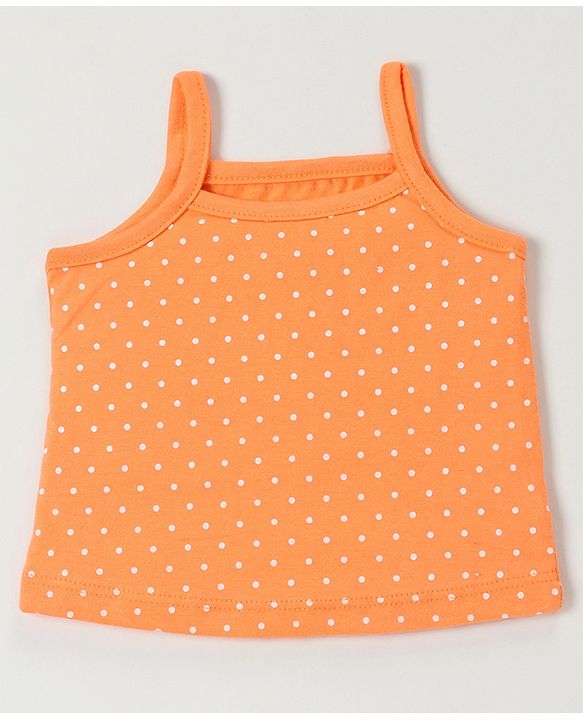 Babyhug 100% Cotton Antibacterial Dot & Orange print Slips Pack of 3 - Multicolor